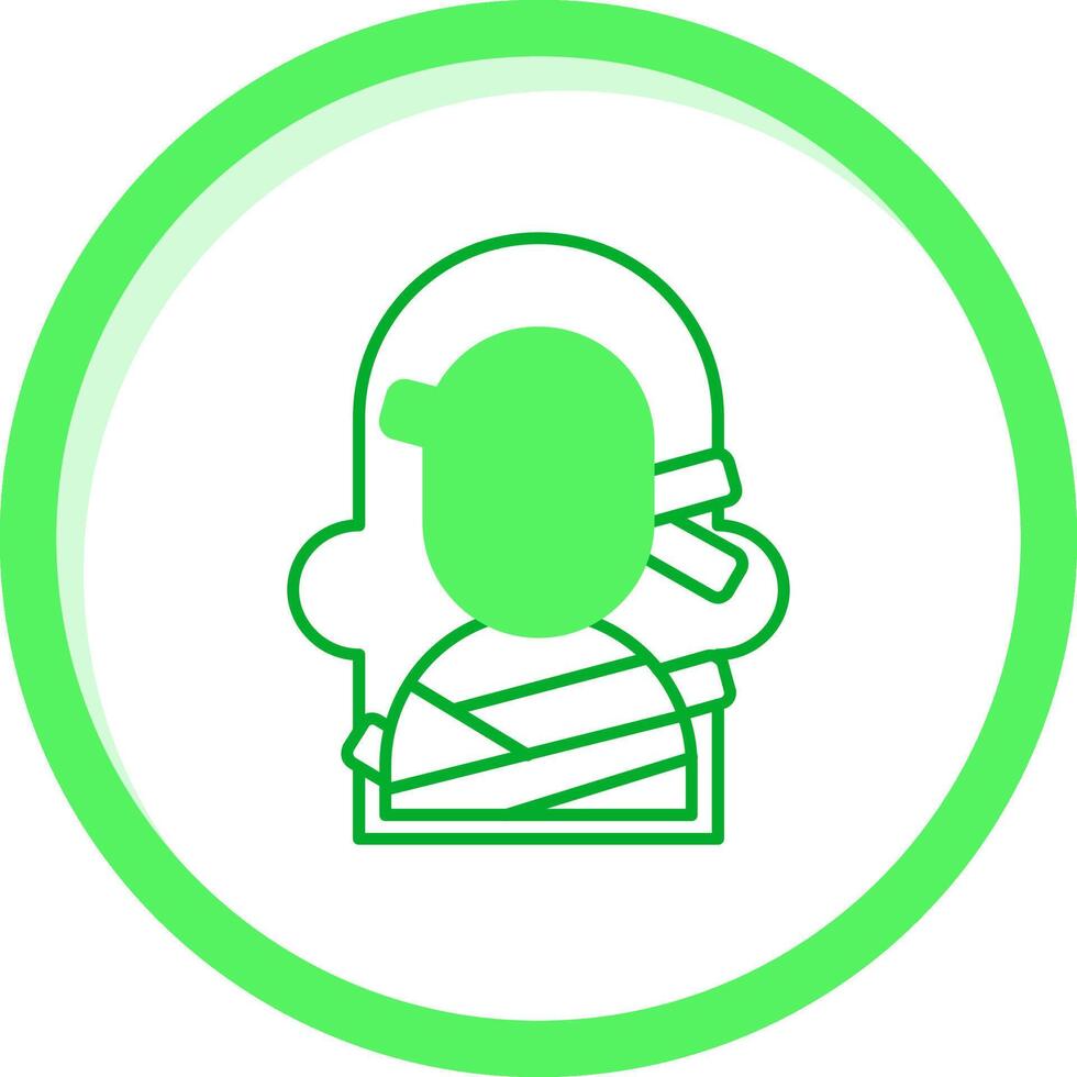 Mummy Green mix Icon vector