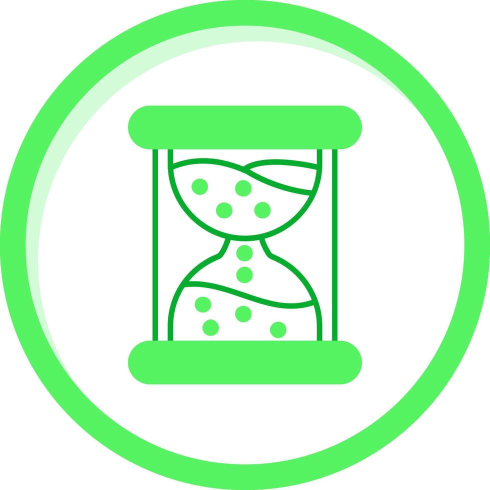 Sand clock Green mix Icon vector