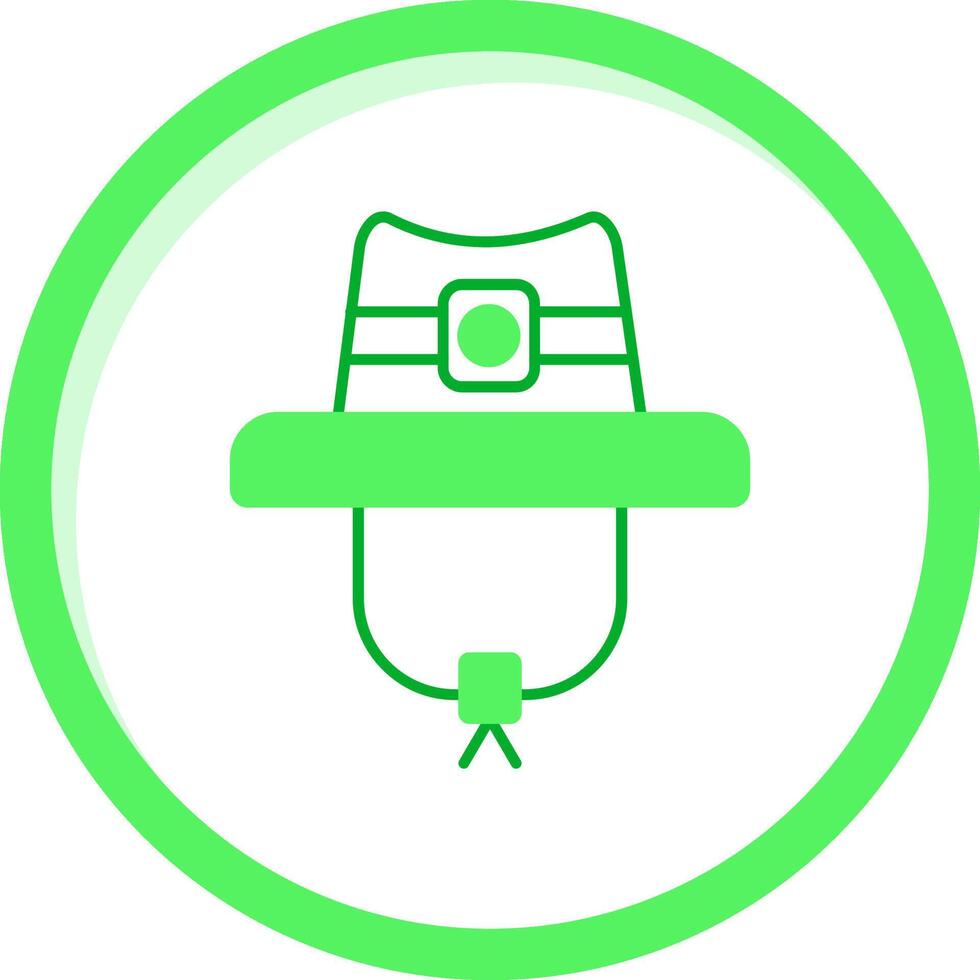 Hat Green mix Icon vector