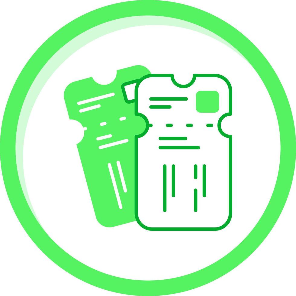 Ticket Green mix Icon vector