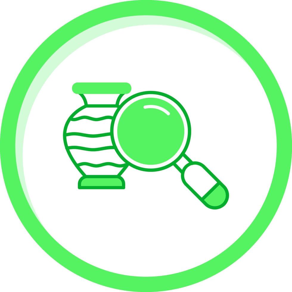 Loupe Green mix Icon vector
