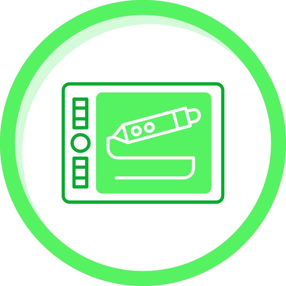 Graphic tablet Green mix Icon vector