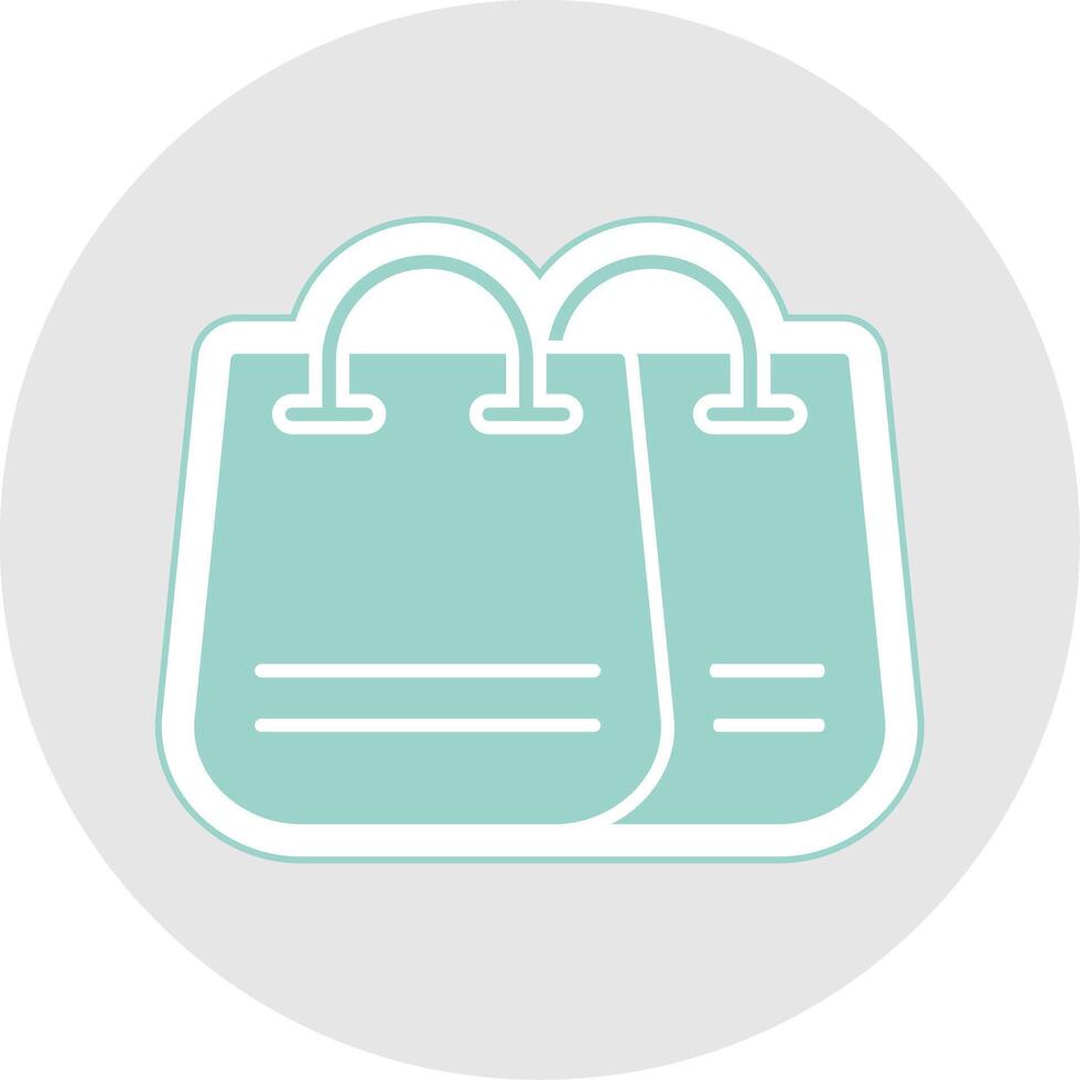 Shopping Bag Glyph Multicolor Sticker Icon vector