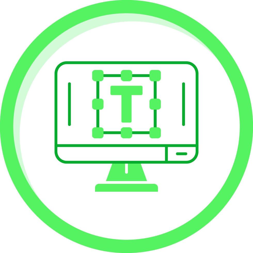 Text editor Green mix Icon vector