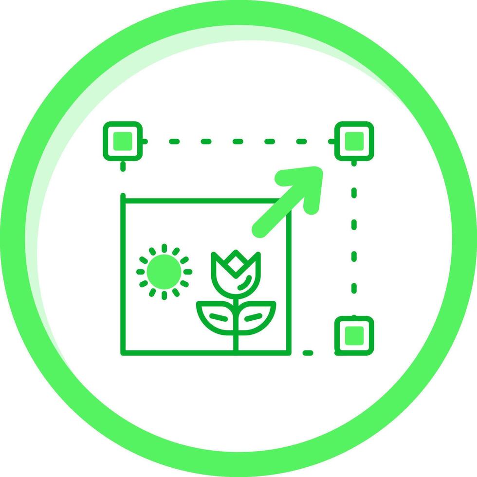 Resizing Green mix Icon vector