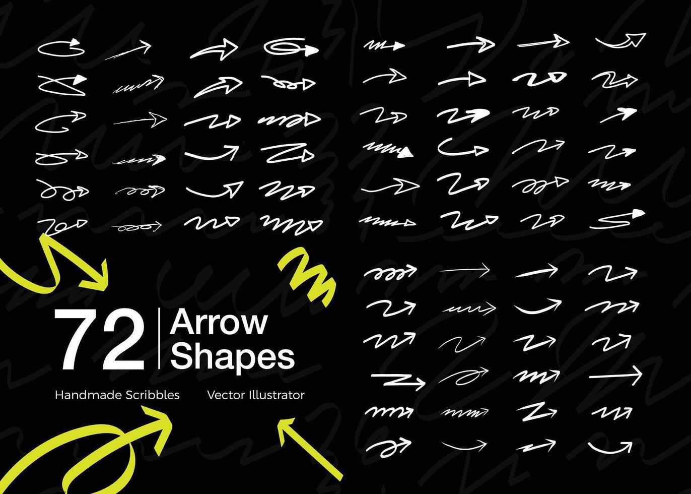 collection of hand drawn arrow shapes vector