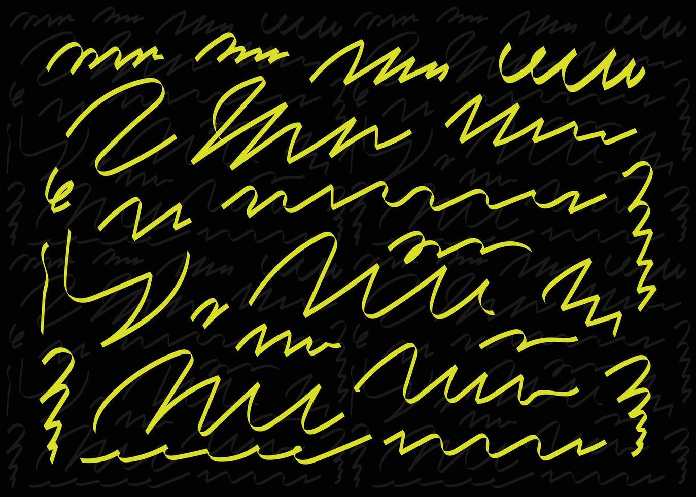collection of zig zag scribble line shapes vector