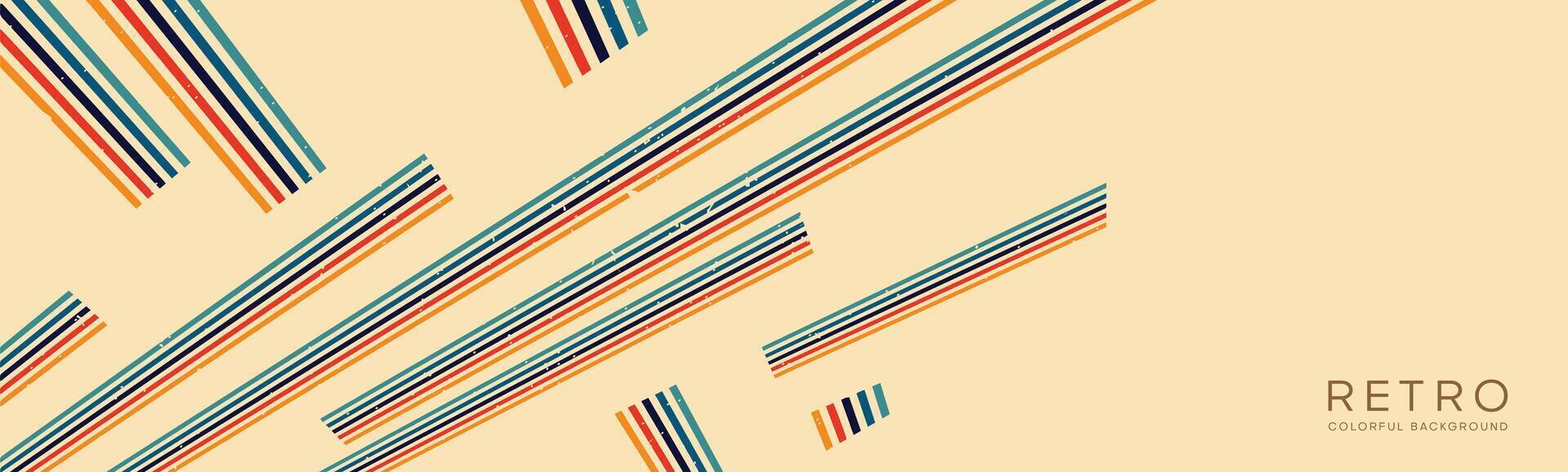 Wavy lines background in Retro groovy style. Vector files are suitable for wall wallpapers, car arches and textiles