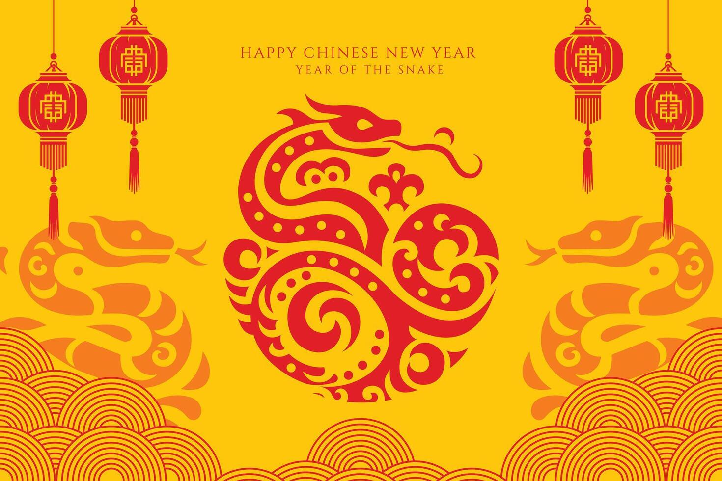 happy chinese new year social media post template vector