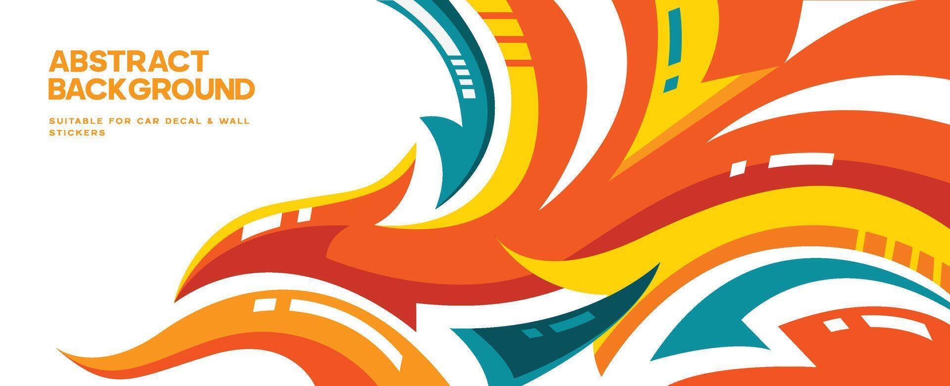 colorful Car Wrap vector Designs, car wallpaper design