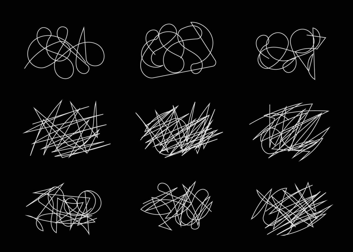 collection of irregular abstract doodles vector