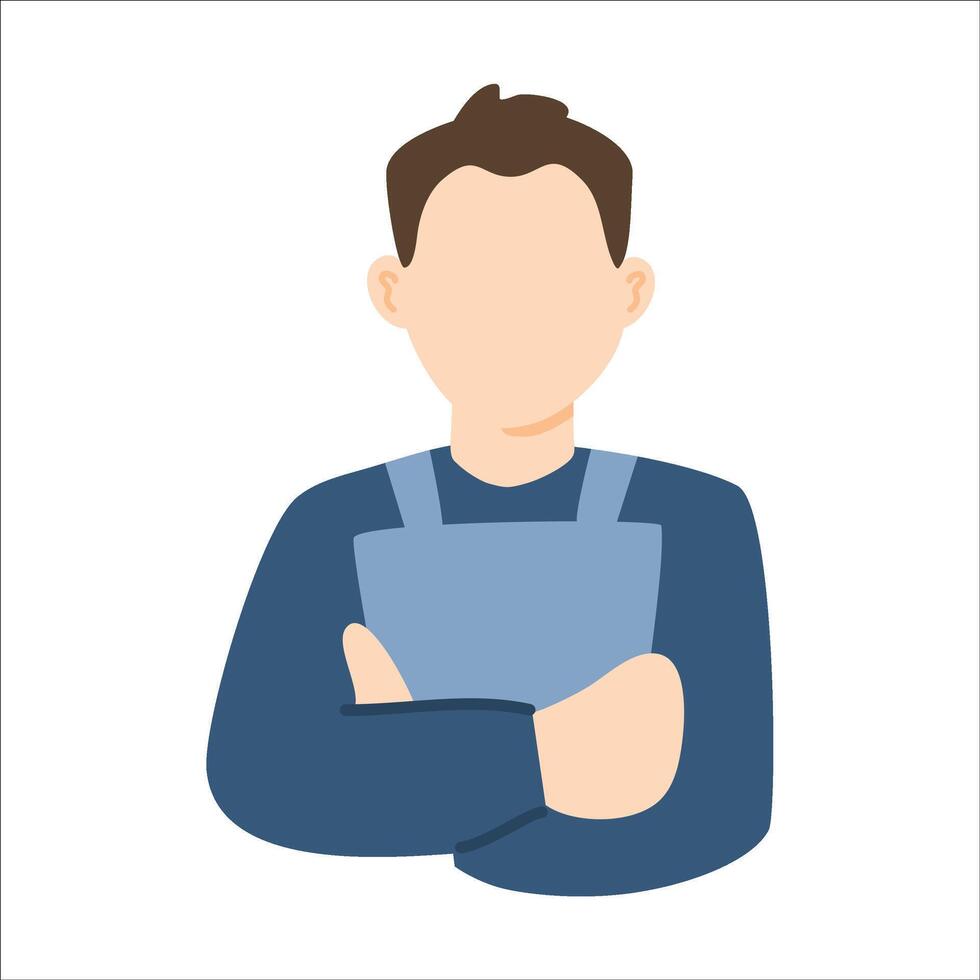 thinking man with hand gesture illustration vector