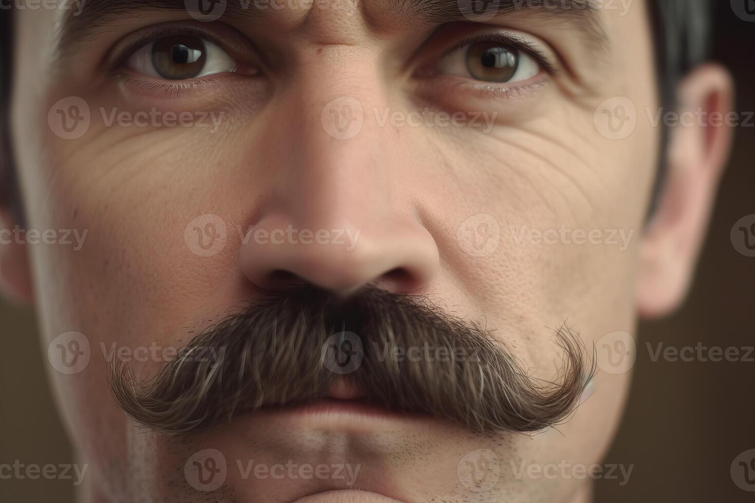 AI generated Mustache gentleman face. Generate ai photo