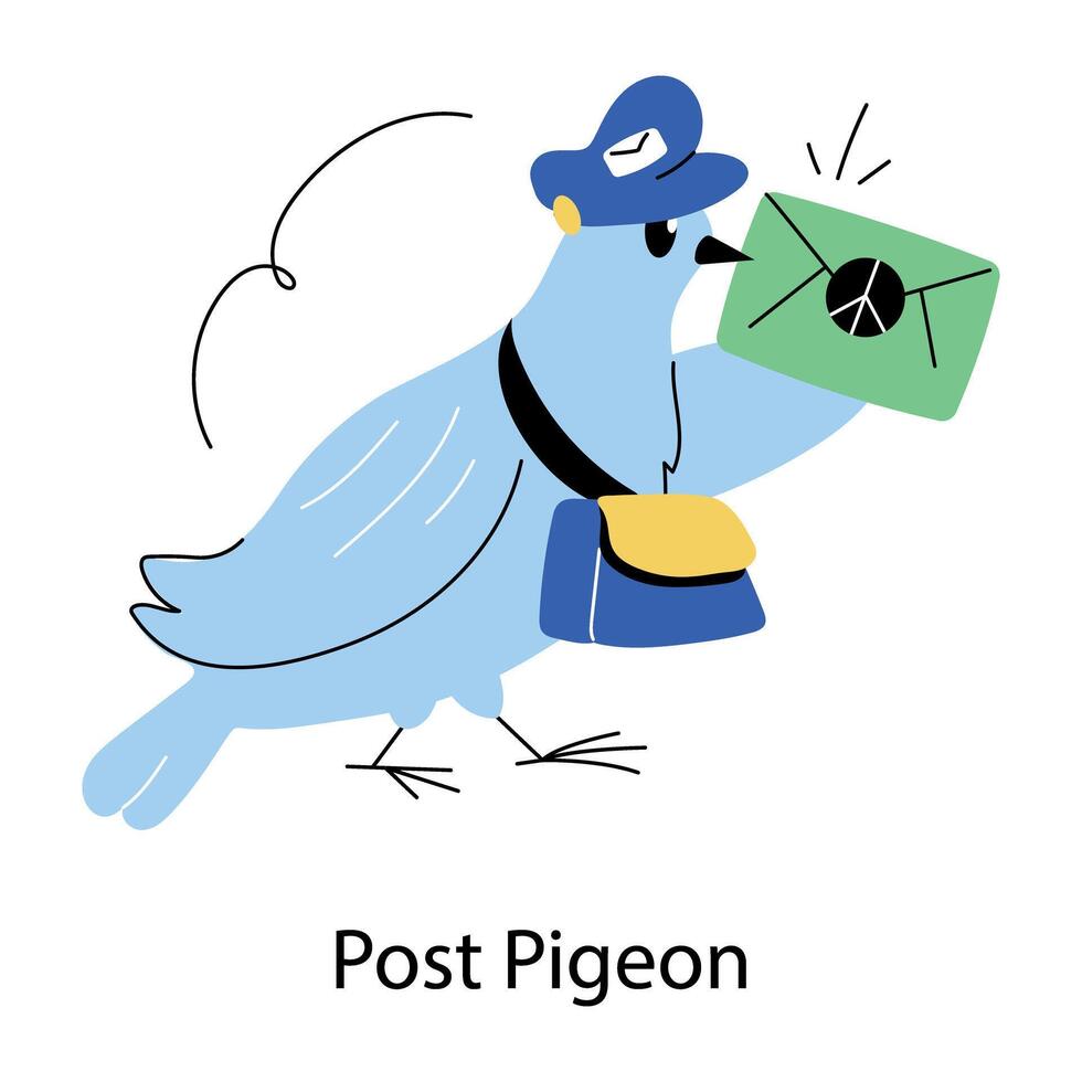 Trendy Post Pigeon vector