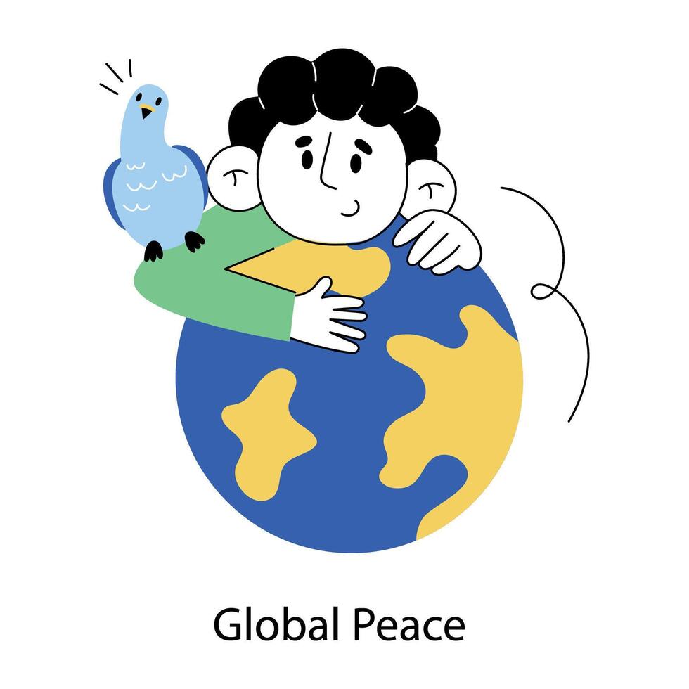 Trendy Global Peace vector