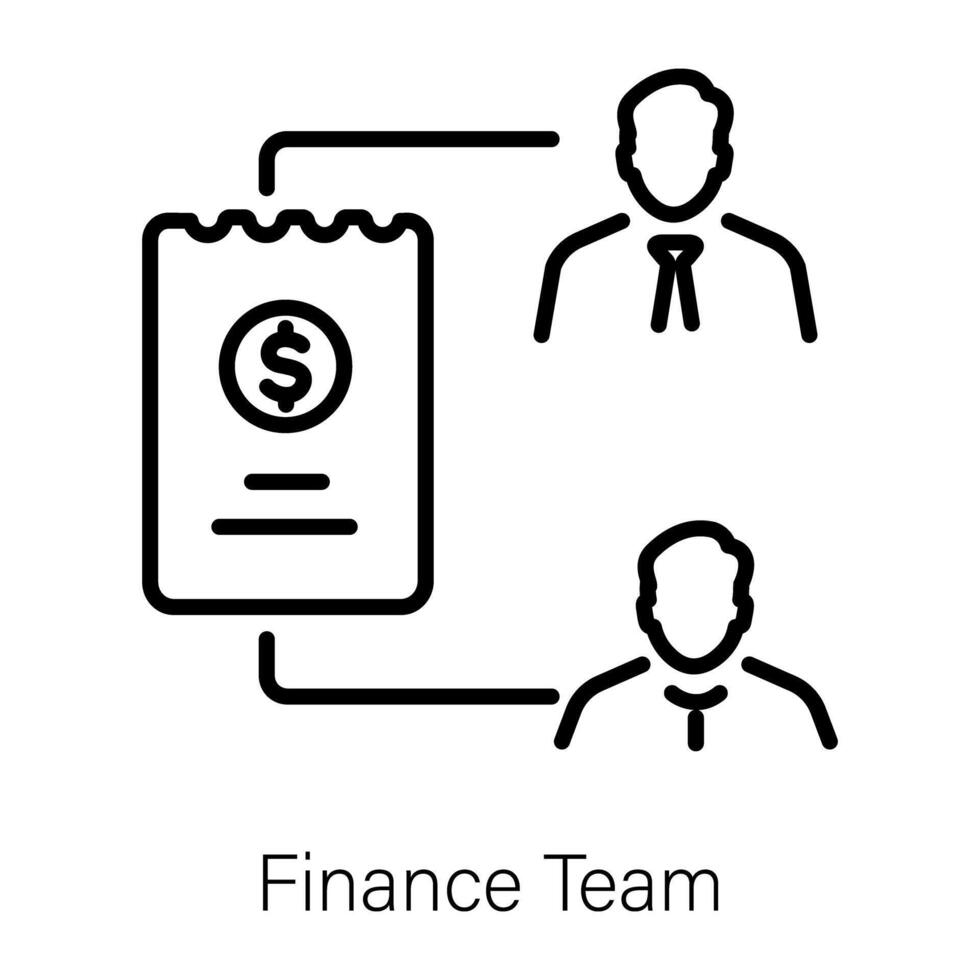Trendy Finance Team vector