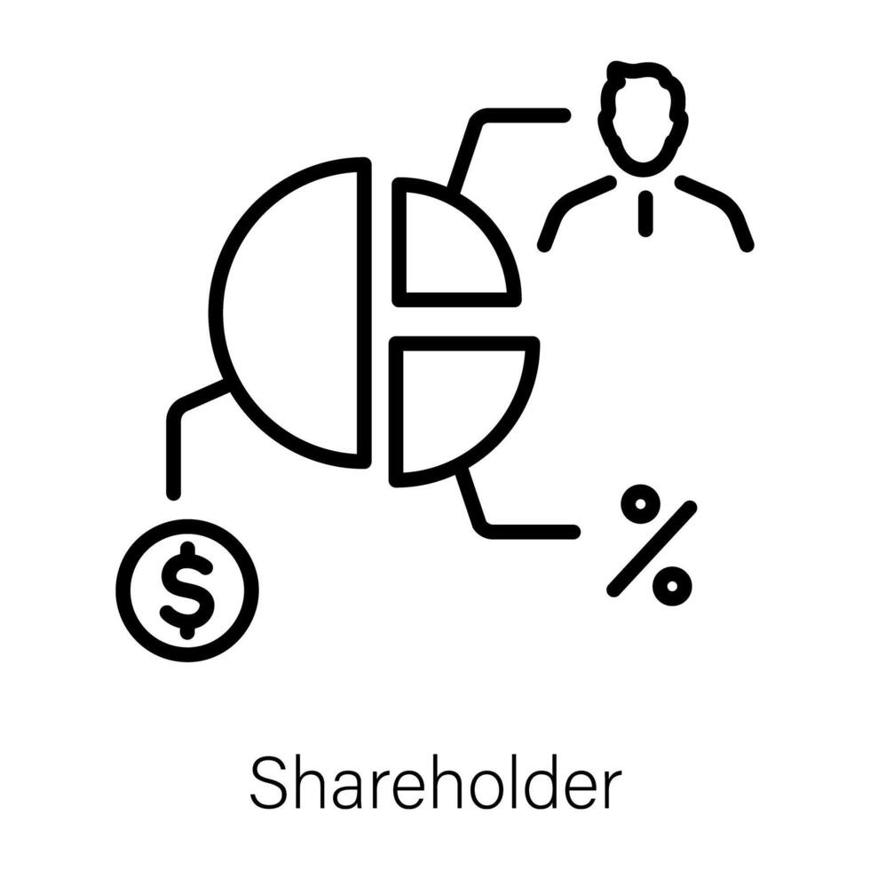 Trendy Share Holder vector