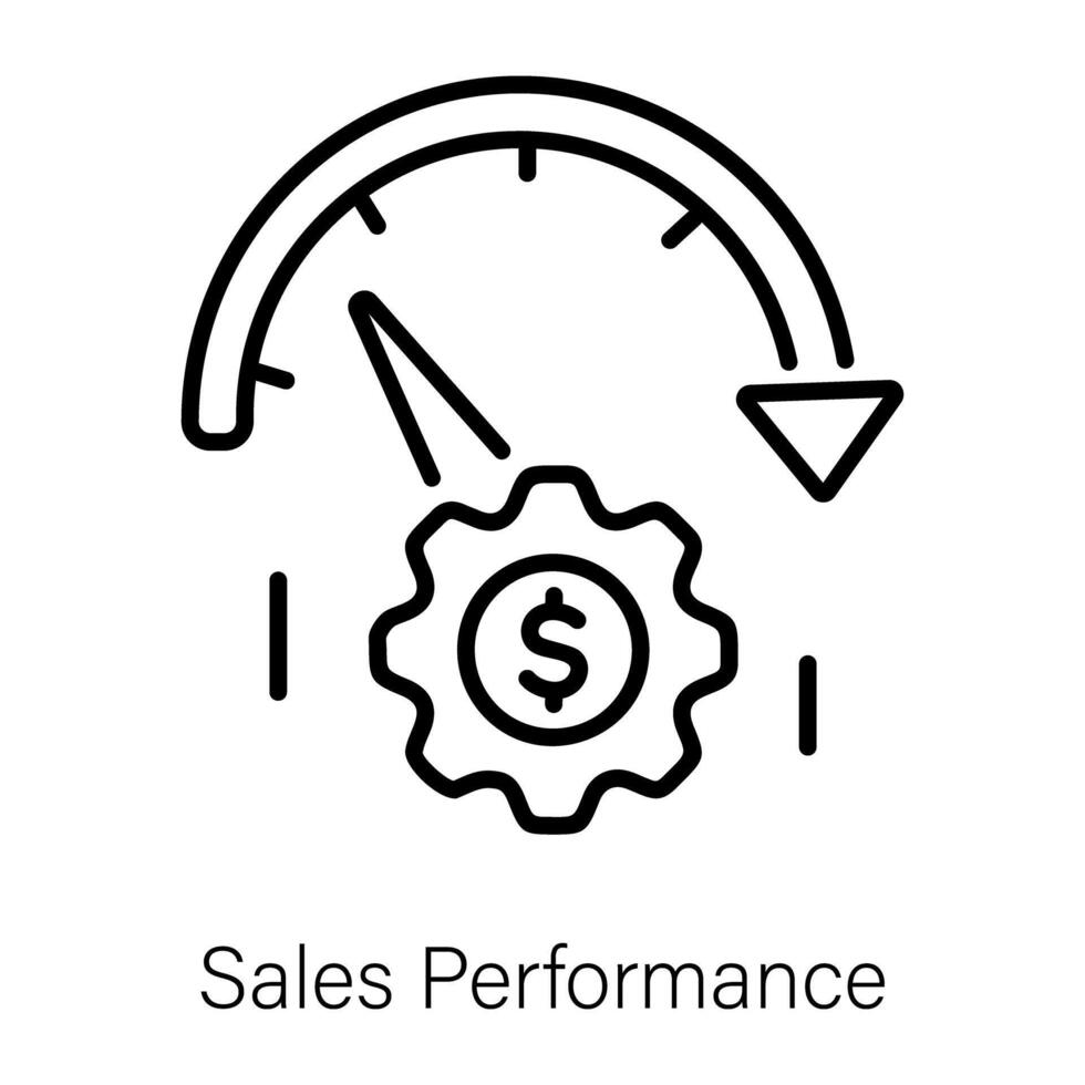 Trendy Sales Performance vector