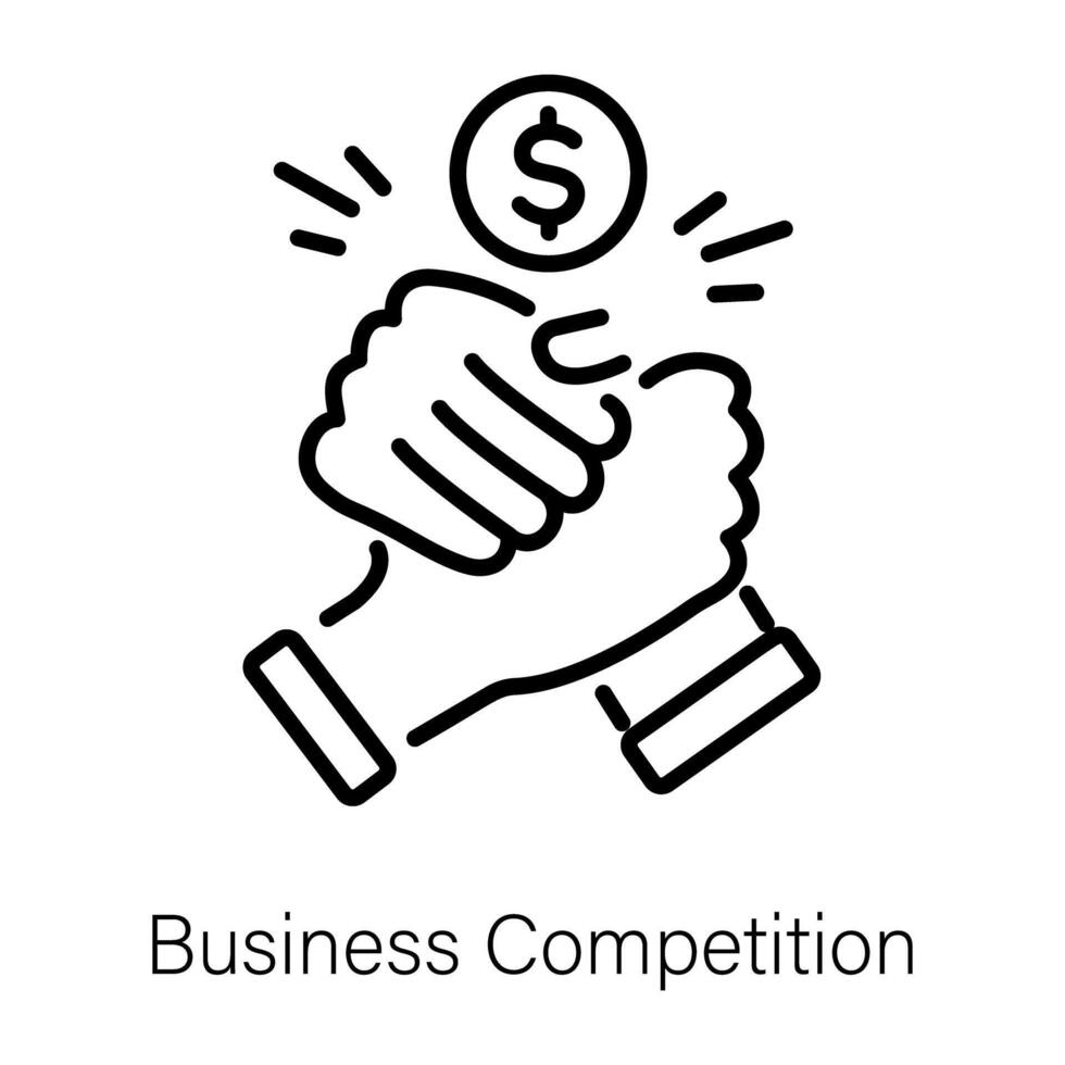 Trendy Business Competition vector