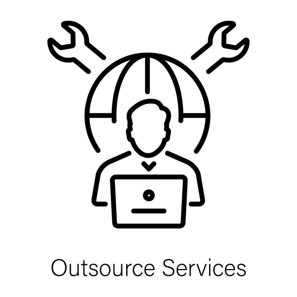 Trendy Outsource Services vector