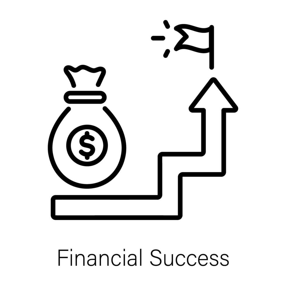 Trendy Financial Success vector