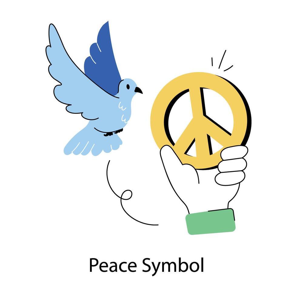 Trendy Peace Symbol vector