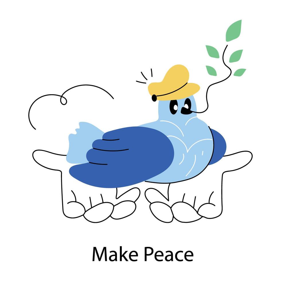 Trendy Make Peace vector