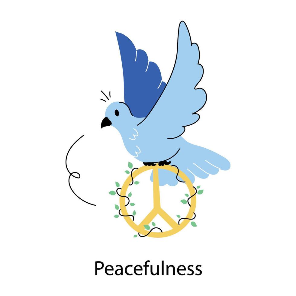 Trendy Peacefulness Concepts vector