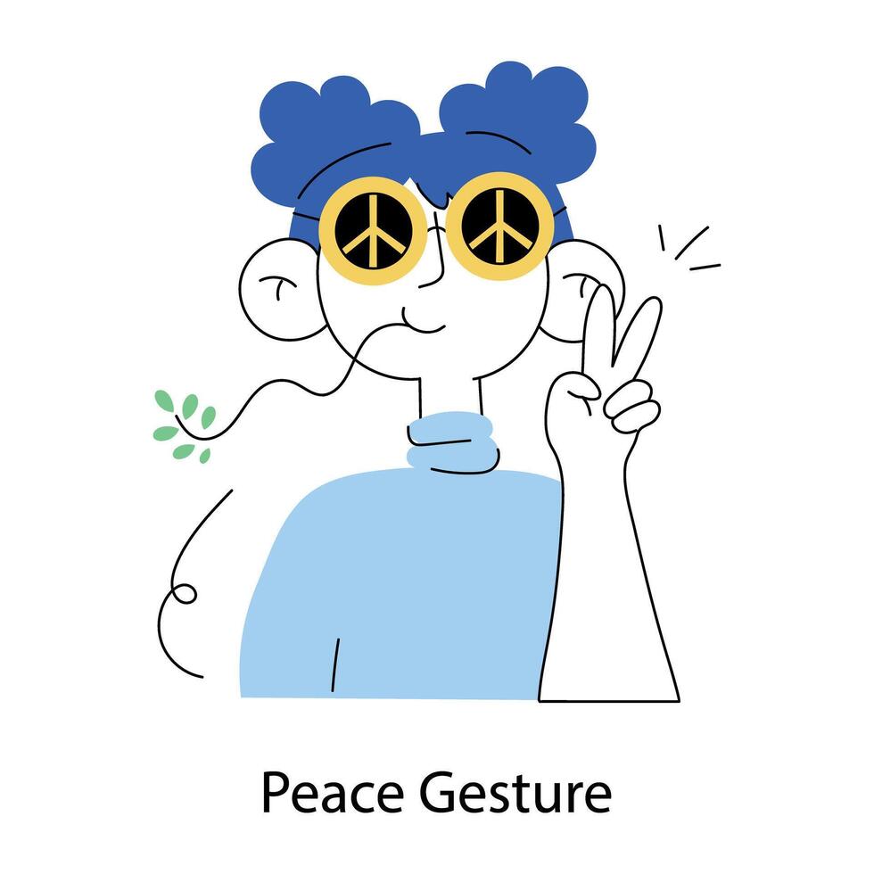de moda paz gesto vector