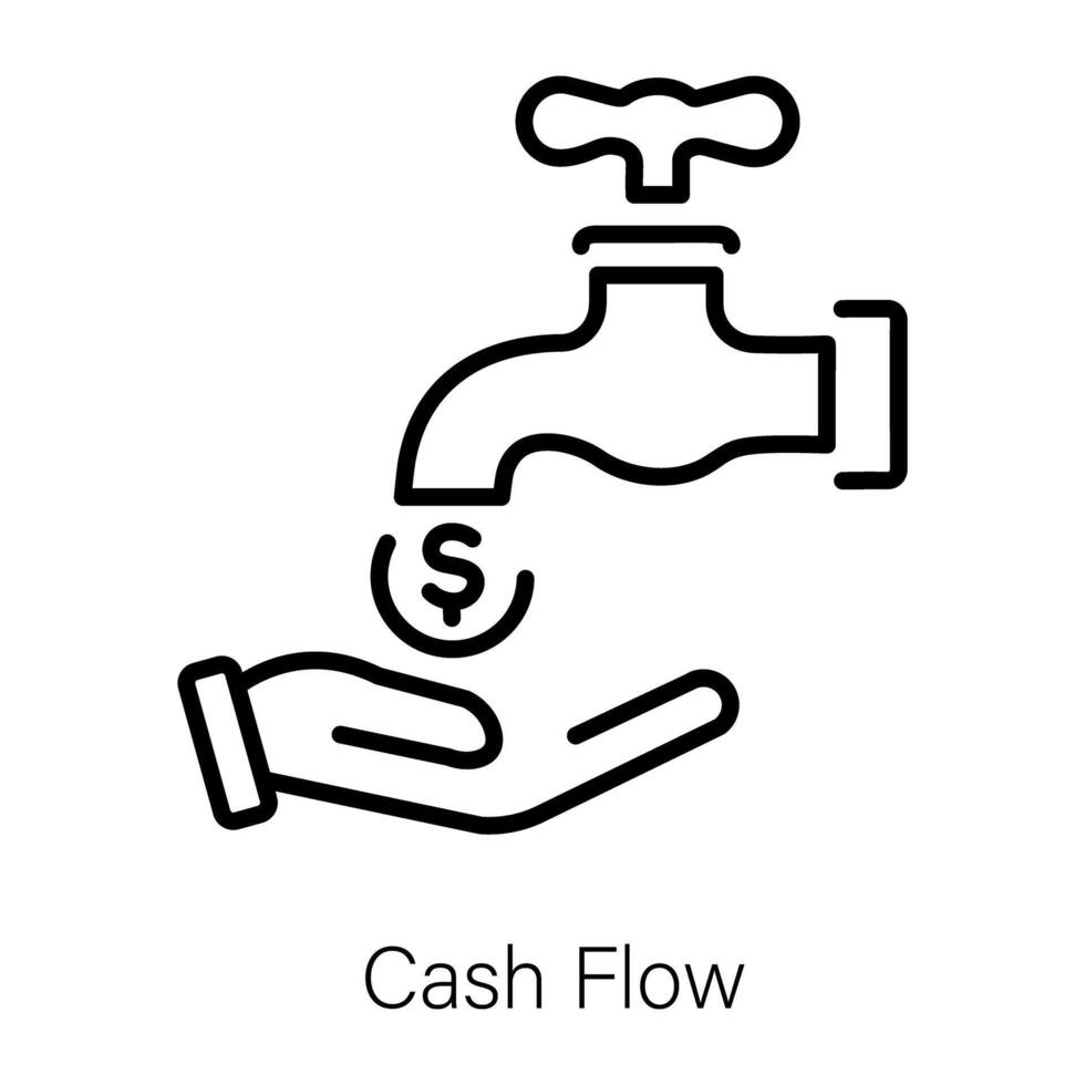 Trendy Cash Flow vector