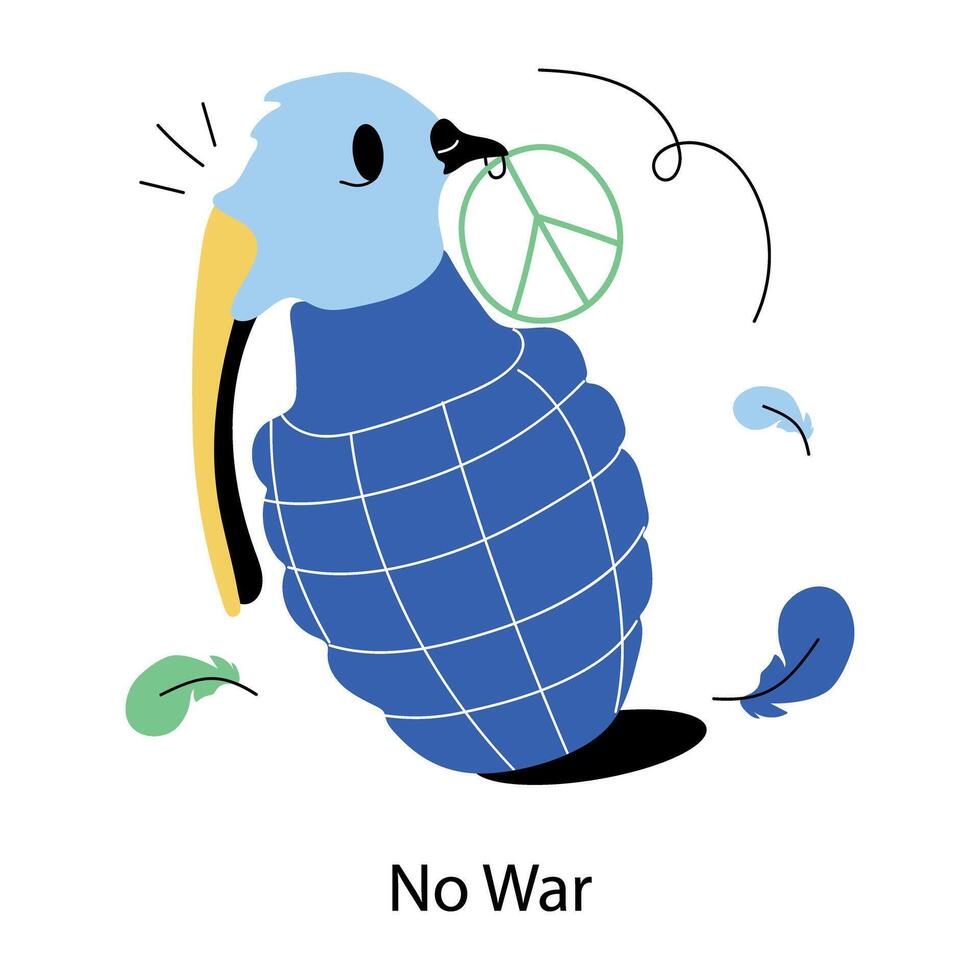 Trendy No War vector