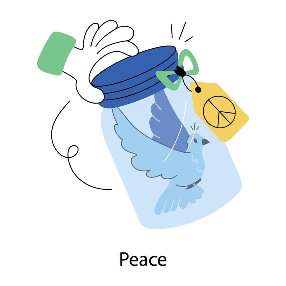 Trendy Peace Concepts vector