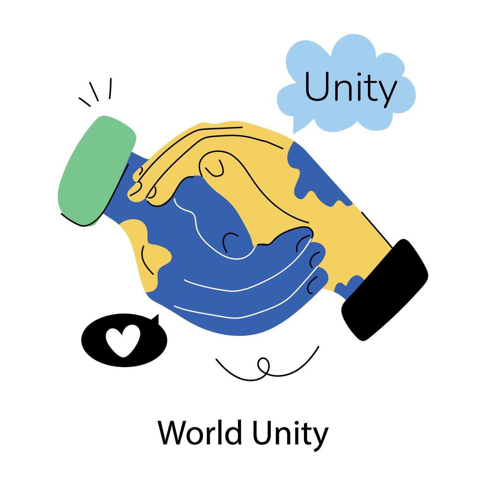 Trendy World Unity vector