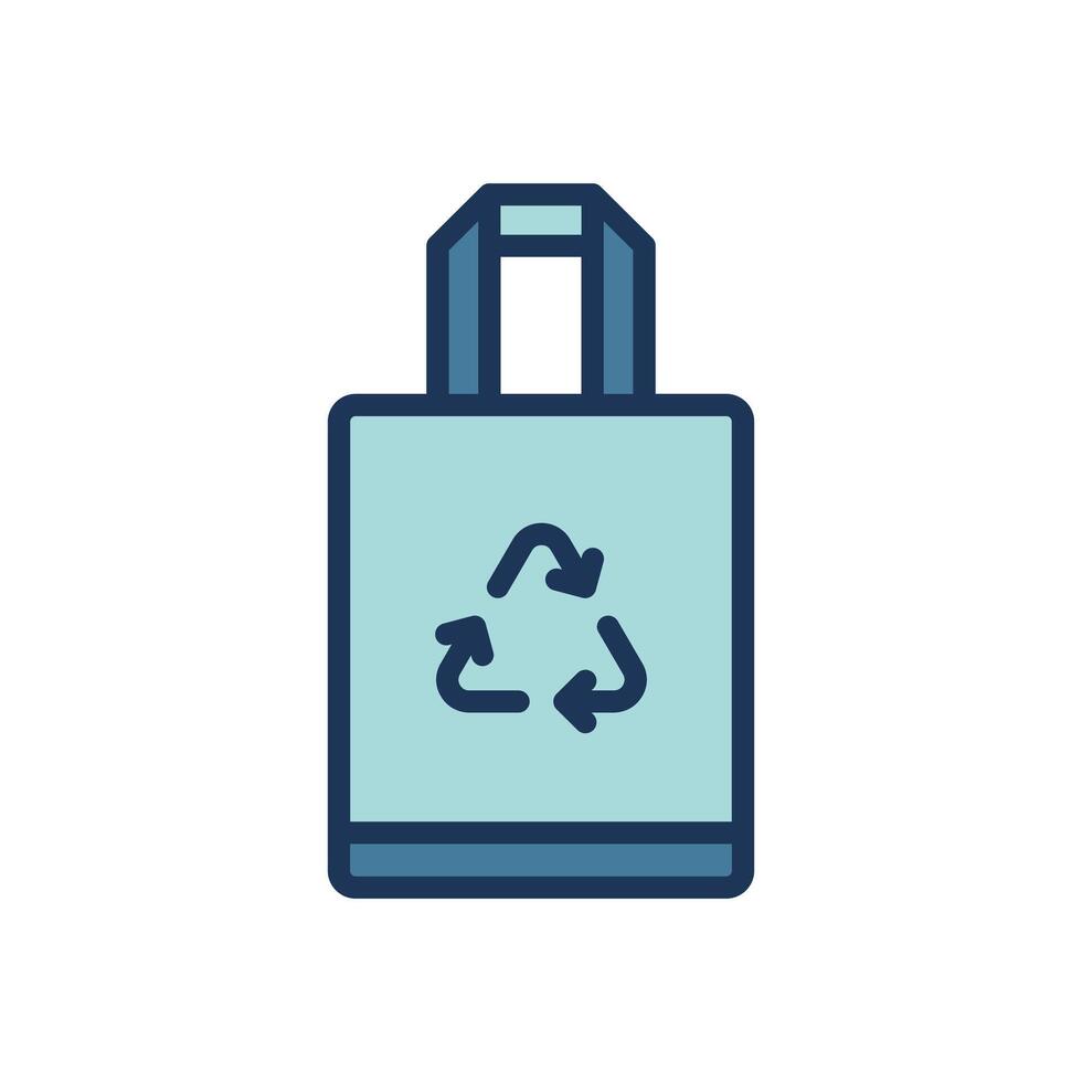 reusable bag icon symbol vector template