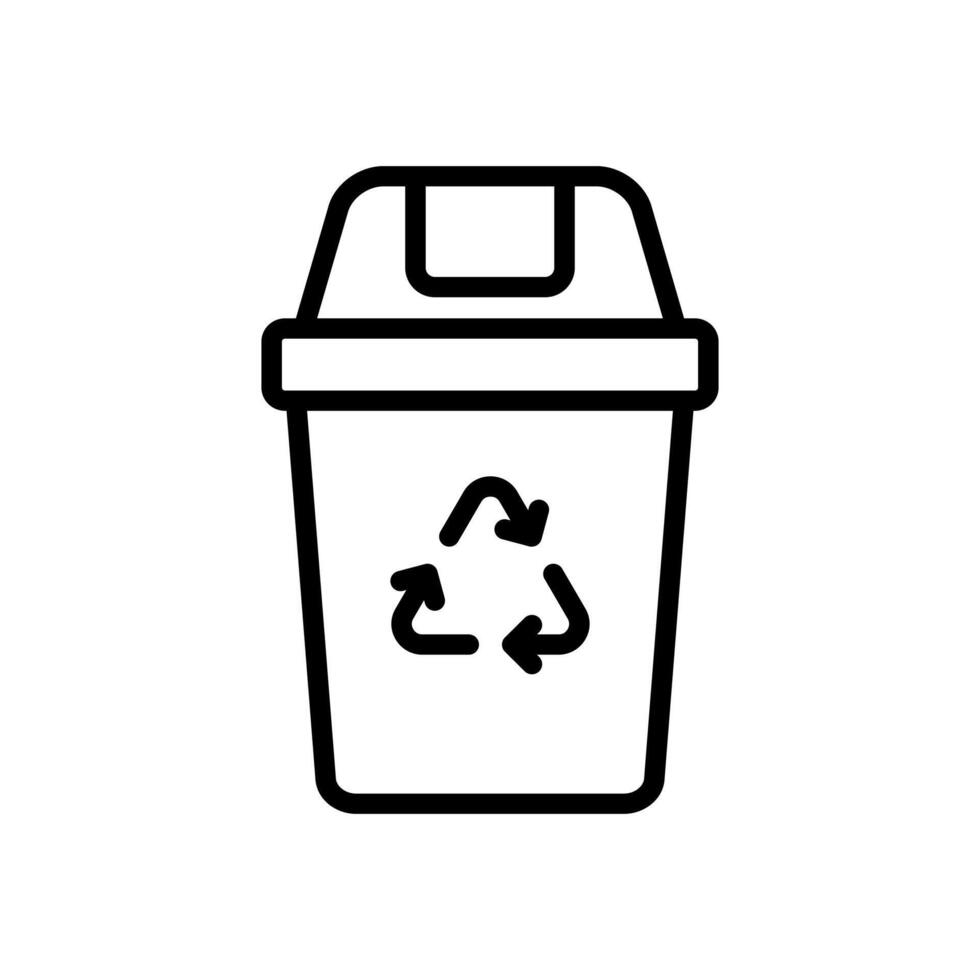 recycling bin icon symbol vector template