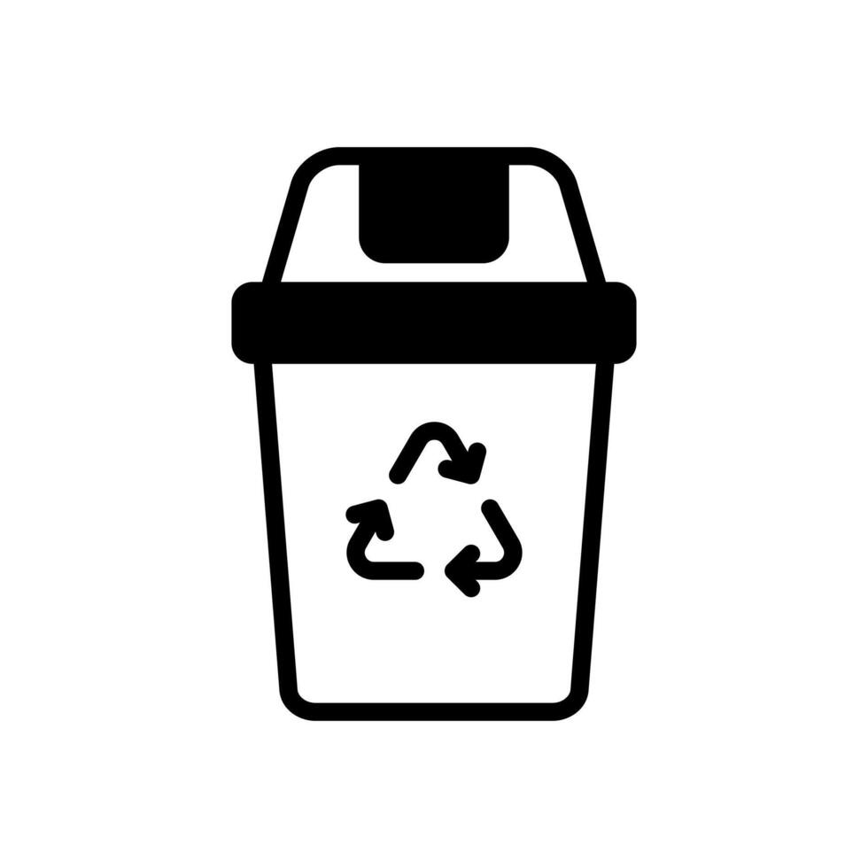 recycling bin icon symbol vector template