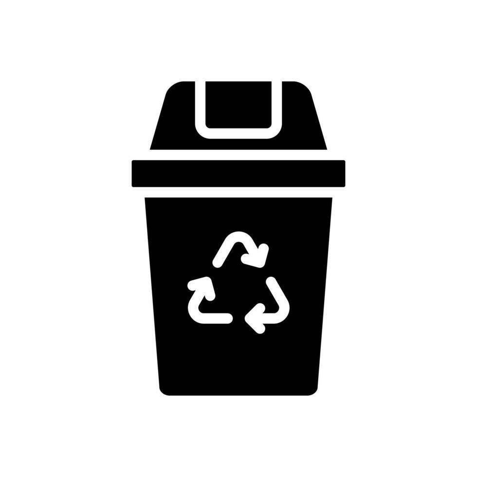 recycling bin icon symbol vector template