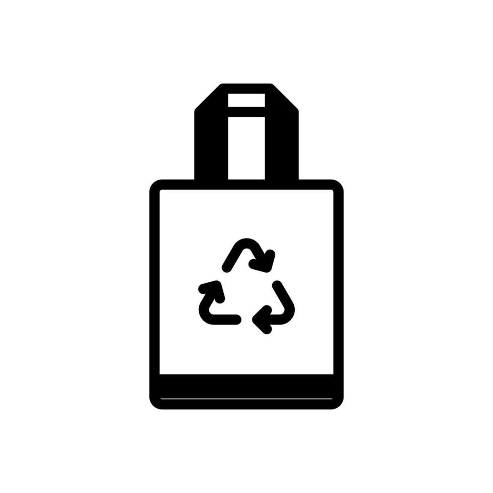 reusable bag icon symbol vector template