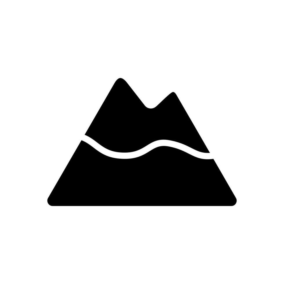 mountain peak icon symbol vector template