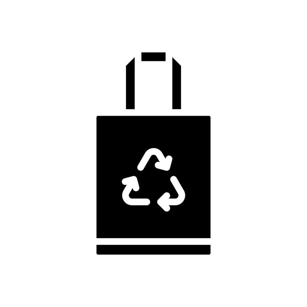 reusable bag icon symbol vector template