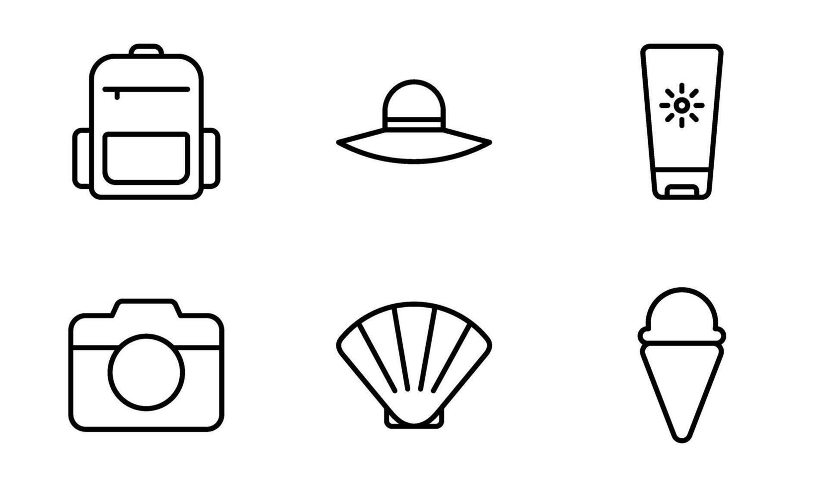 Summer Holiday icon symbol vector template collection