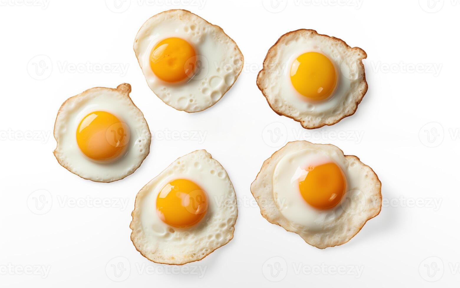 AI generated Breakfast fried eggs Isolated on white background photo