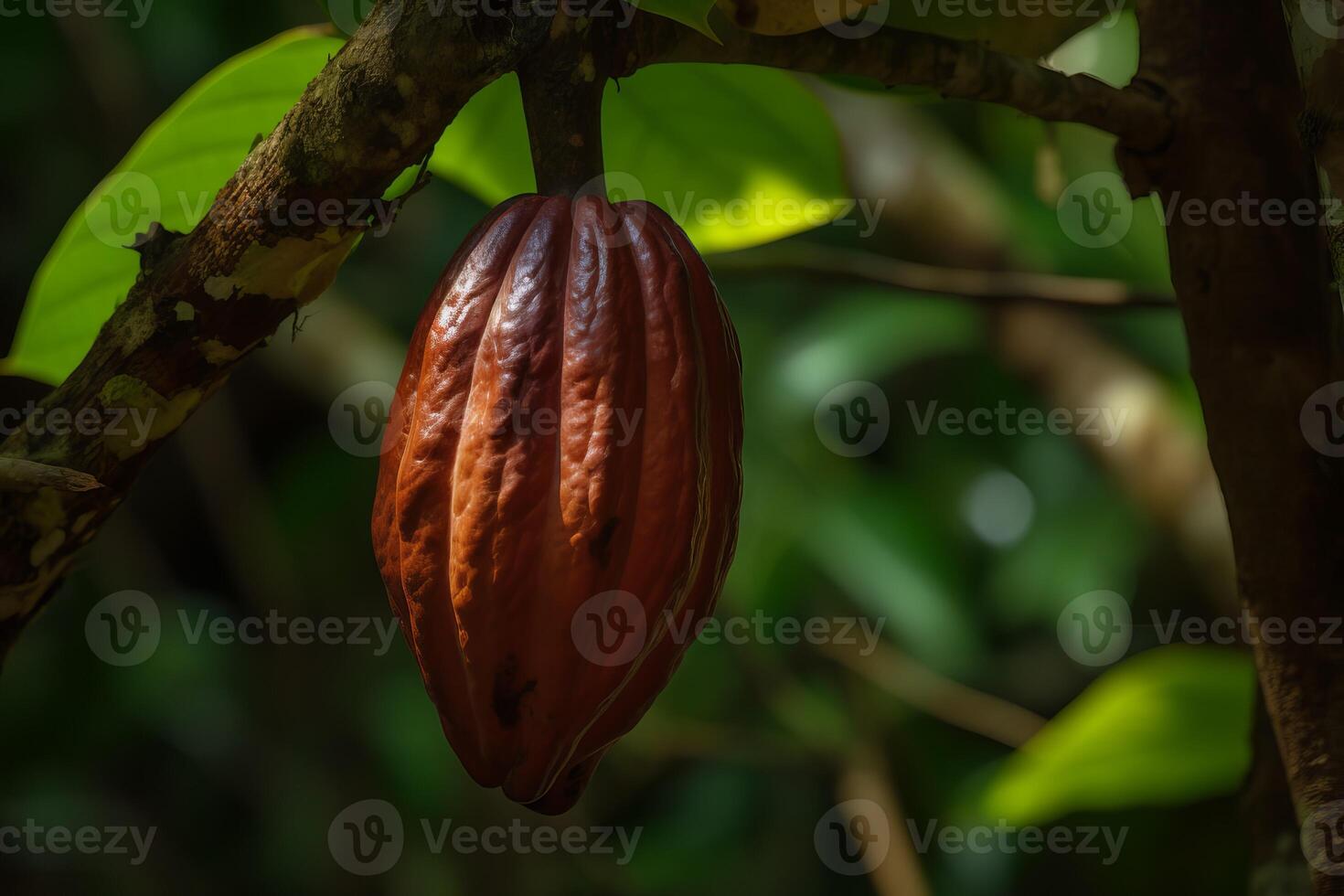 ai generado vaina cacao frijoles. generar ai foto