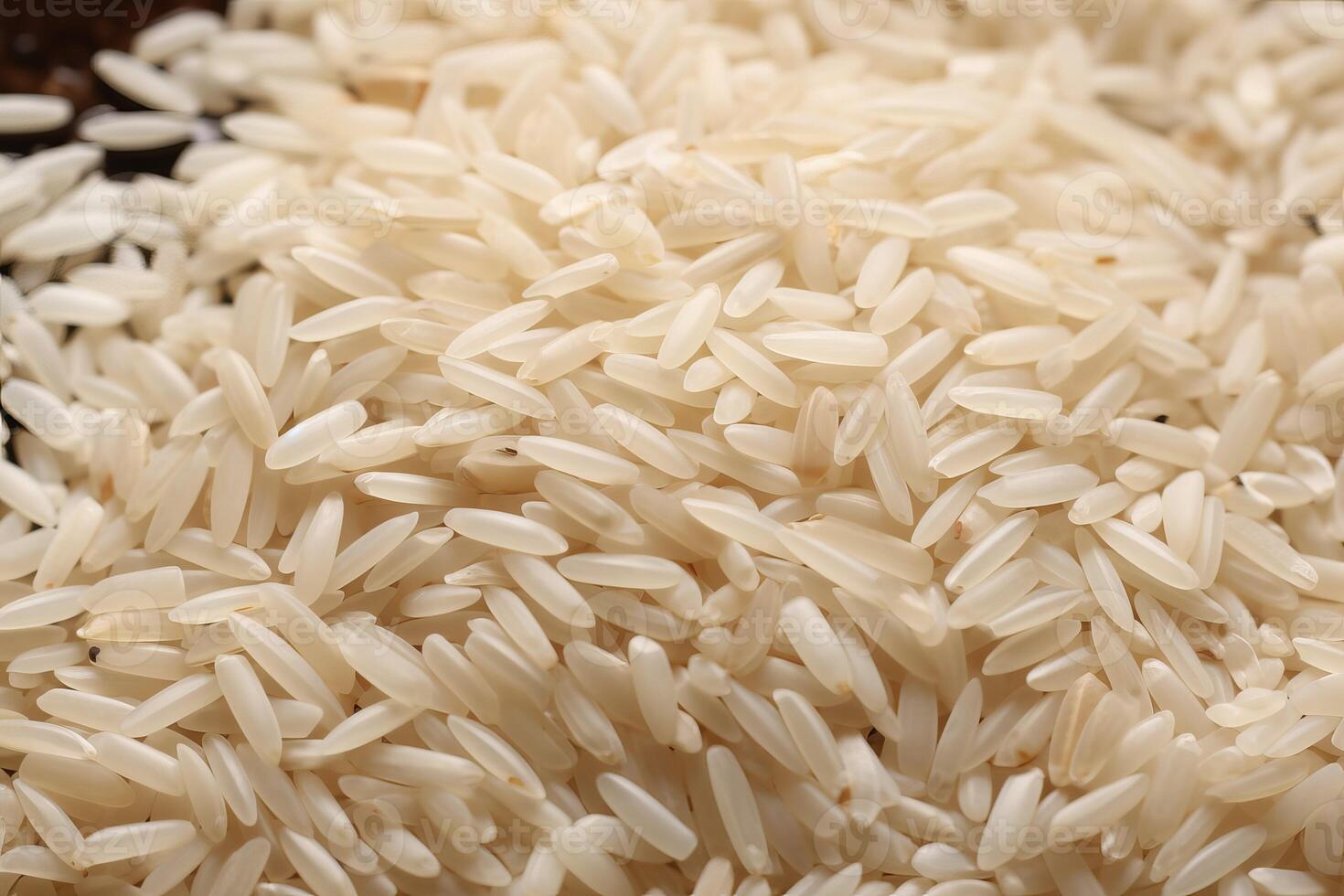 AI generated Raw grain white rice pile. Generate ai photo