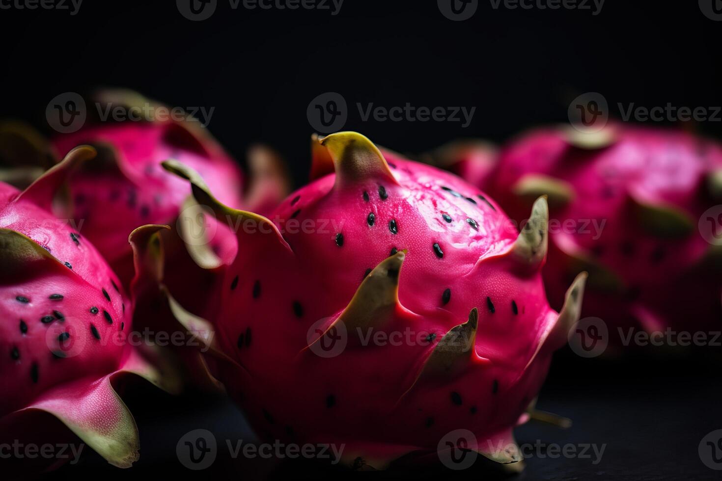 AI generated Pink exotic pitaya fruit. Generate ai photo