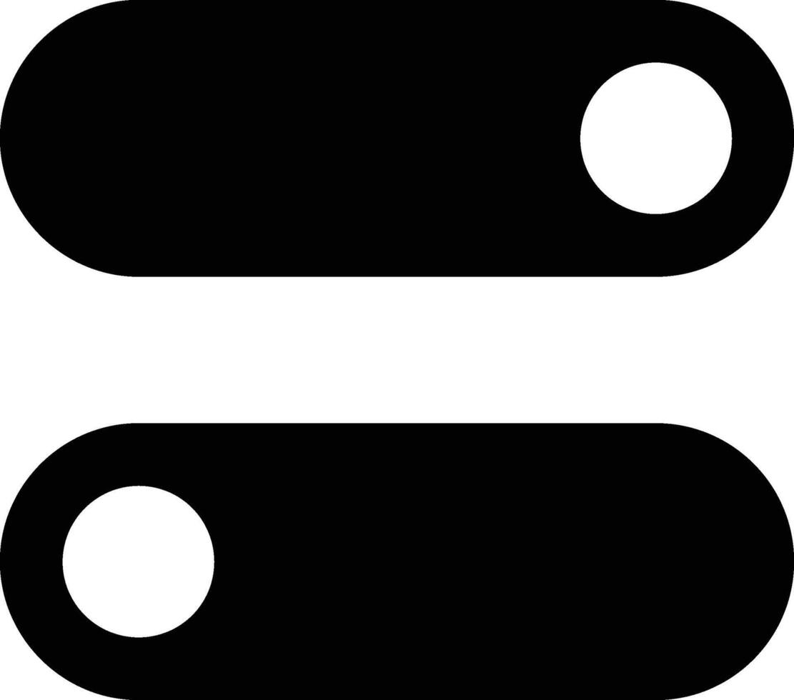 Glyph Toggle Button Icon vector
