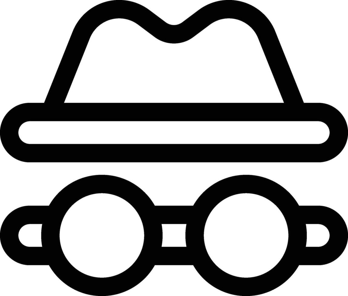 Outline Incognito Mode Icon vector