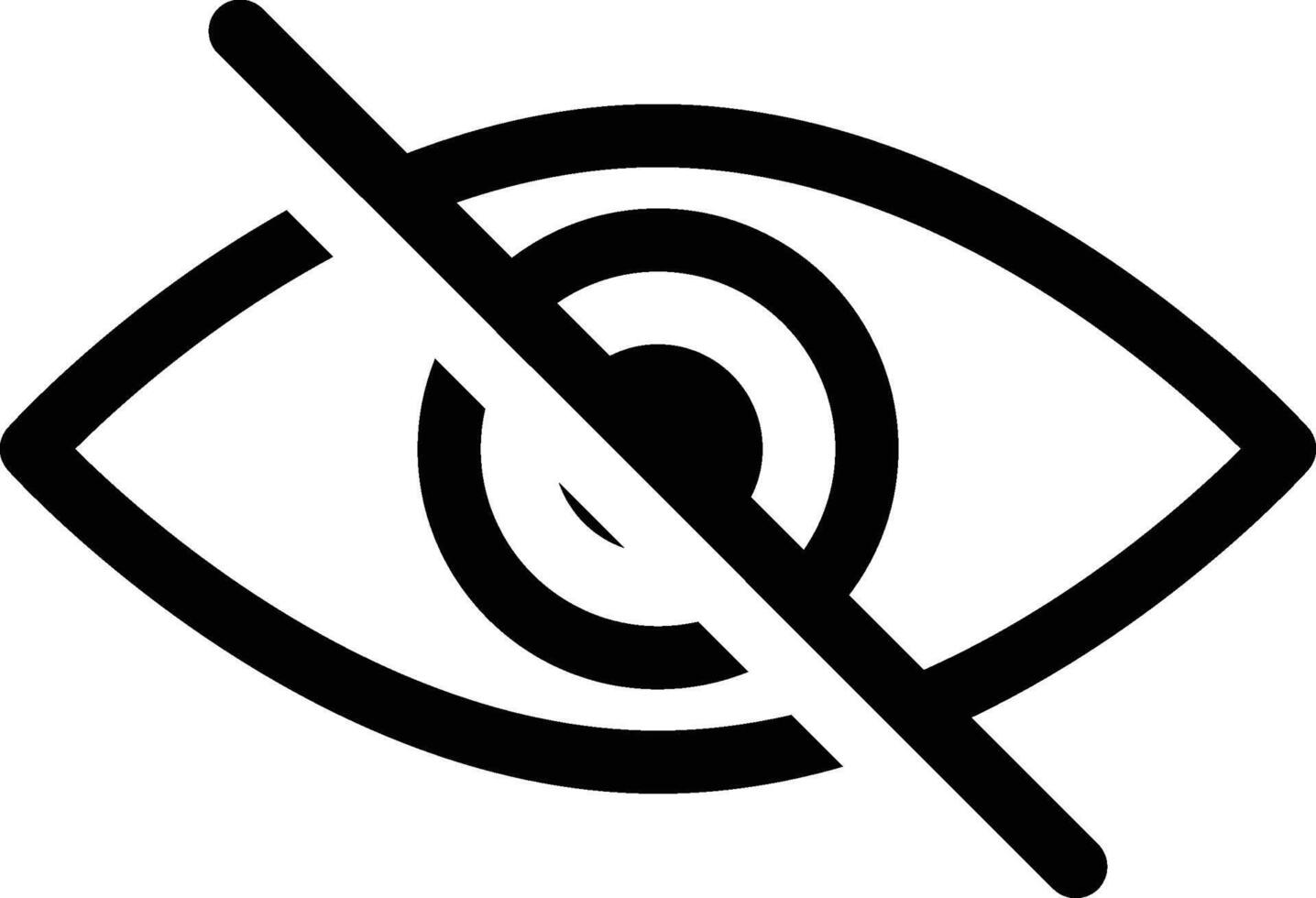 Outline Hide Icon vector