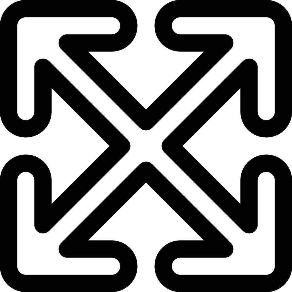 Outline Resize Button Icon vector