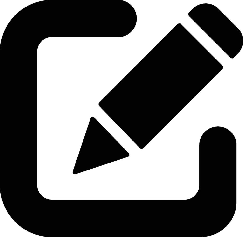 Glyph Edit Icon vector